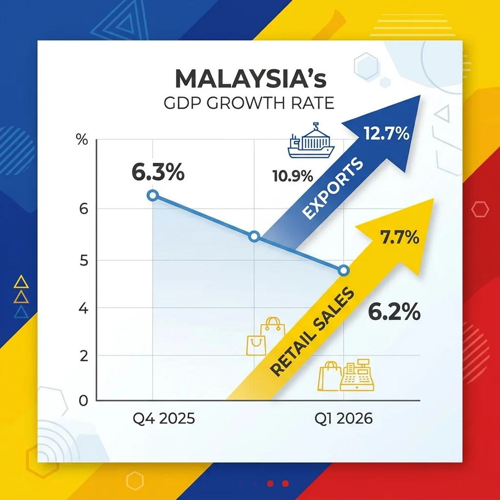 Malaysia Q1 2026 Economic Indicators: GDP Growth Slows Despite Strong Exports